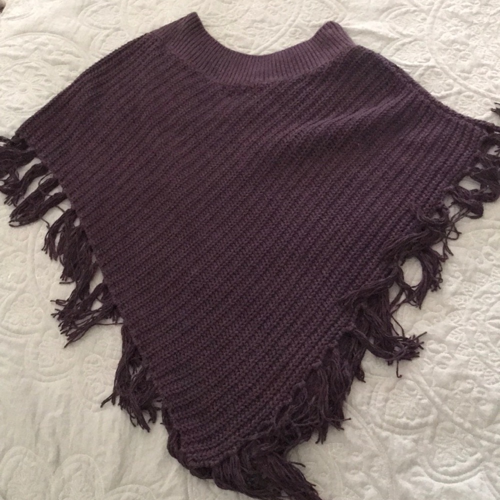 Purple Calvin Klein Poncho shawl